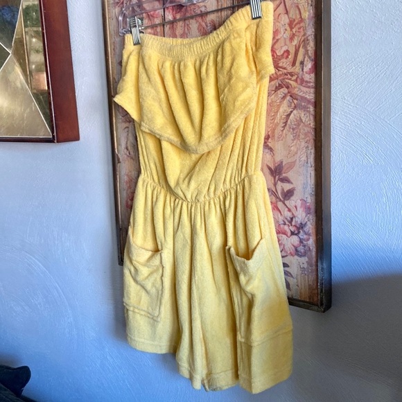 70s RETRO TERRY ROMPER STRAPLESS ROMPER TERRYCLOTH PLAYSUIT S - Picture 17 of 17